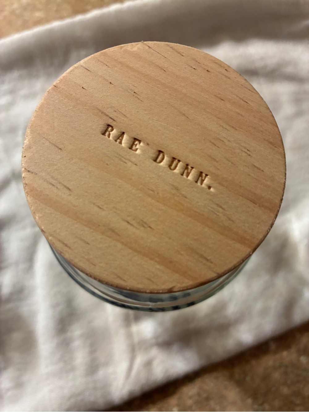 Rae Dunn STASH Clear Glass Storage Jar with lid - Picture 5 of 11